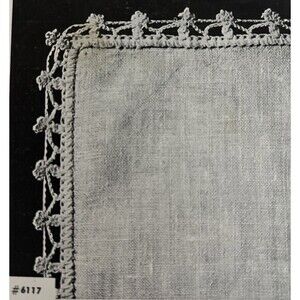 Vintage 1948 Handkerchief Edgings Tatting Crochet Pattern 6117 Irish Lace Doily